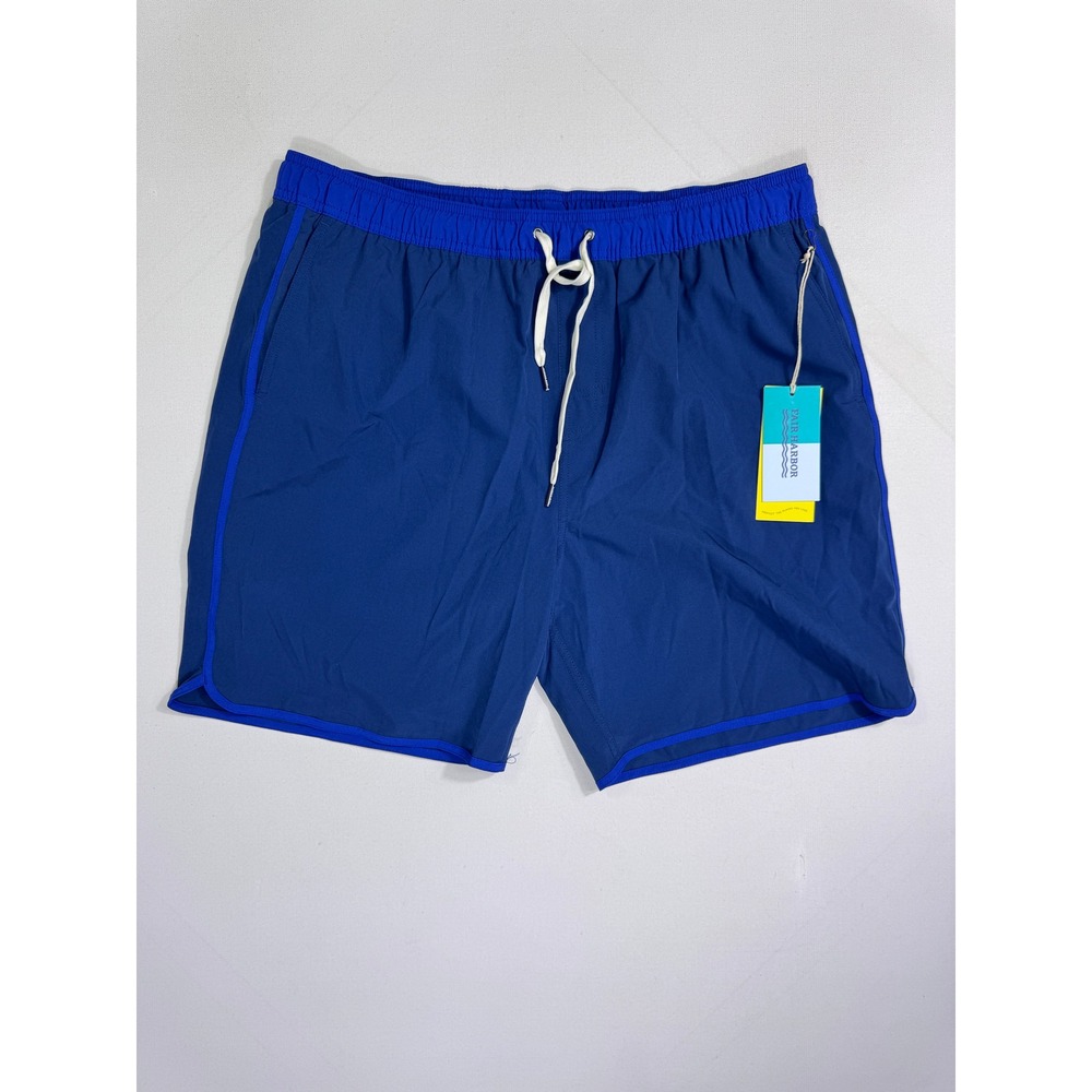 Fair Harbor Anchor Trunk Dark Denim Solid Swim Shorts Mens 3XL NWT Resort Pool